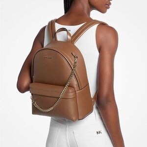 Michael Kors Slater Tan Medium Backpack
